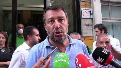 Scene from Elezioni, Salvini: "Per la Lega al sud il lavoro è centrale"