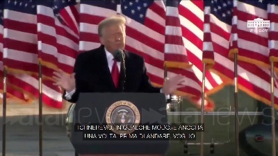 Scene from Trump lascia la Casa Bianca. Il tycoon promette: "Torneremo, in qualche modo"
