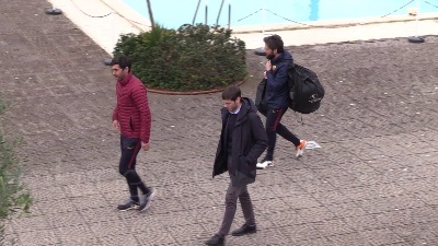 Scene from Europa League, la Roma si allena alla vigilia del match col Gent