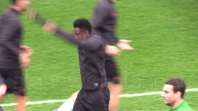 Scene from Europa League, la Roma si allena alla vigilia del match col Gent