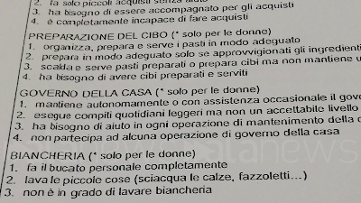 Scene from Governo della casa, cucina e biancheria "solo per donne". Bufera sul modulo lombardo