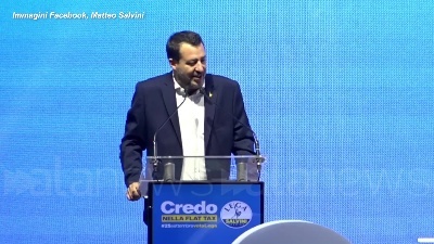 Scene from Salvini a Letta: "Se vuole fare un salto a Pontida gli offro un panino con la salamella"