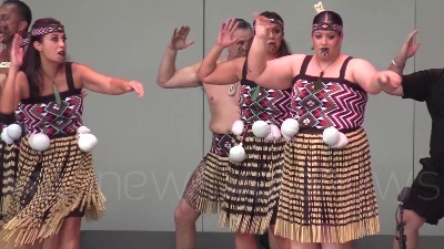 Scene from A Expo Dubai 2020 arriva la Haka della Nuova Zelanda