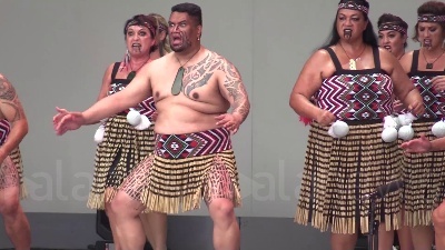 Scene from A Expo Dubai 2020 arriva la Haka della Nuova Zelanda
