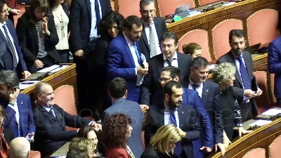 Scene from Legittima Difesa, dopo il voto è bagarre Lega-PD