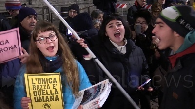 Scene from Corteo no Cpr, i manifestanti: "Sala svegliati: abbi coraggio di disobbedire"