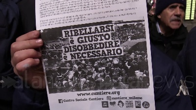 Scene from Corteo no Cpr, i manifestanti: "Sala svegliati: abbi coraggio di disobbedire"