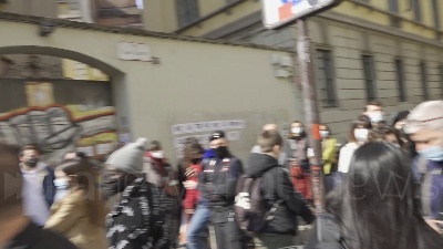 Scene from A Milano assembramenti sul set del nuovo film di Lady Gaga