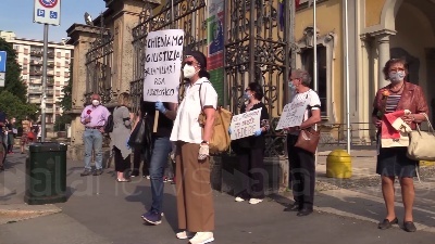 Scene from Pio Albergo Trivulzio, il comitato delle vittime : "Qui per chiedere giustizia e verità"