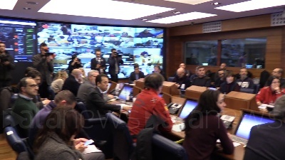 Scene from Coronavirus, Conte alla Protezione Civile: le immagini dal Comitato operativo
