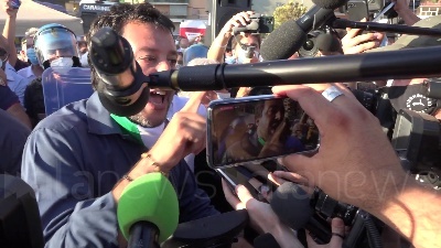 Scene from Salvini a Mondragone: "Centri sociali preferiscono la camorra"