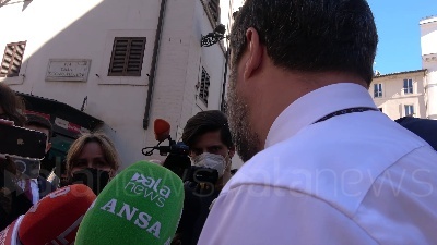 Scene from Ucraina, Salvini: "Sanzioni alla Russia? Vediamo, noi lavoriamo per la pace"