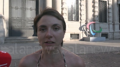Scene from Milano, protesta Ultima Generazione per caldo estremo: "Dobbiamo prepararci al collasso climatico"