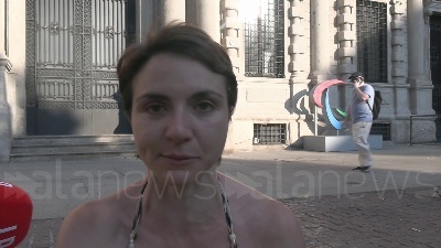 Scene from Milano, protesta Ultima Generazione per caldo estremo: "Dobbiamo prepararci al collasso climatico"