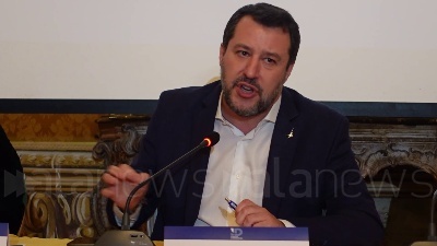 Scene from Salvini: "La sinistra porta in tribunale battaglie che non vince in Parlamento"