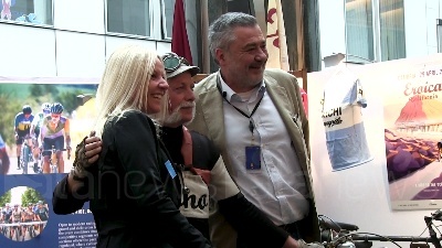 Scene from Corsa Eroica, inaugurazione della mostra sulla corsa di bici d'epoca al Parlamento europeo