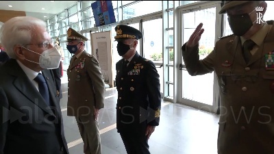 Scene from 70 anni di Nato in Italia, Mattarella visita il Comando Jfc di Napoli