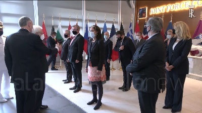 Scene from 70 anni di Nato in Italia, Mattarella visita il Comando Jfc di Napoli