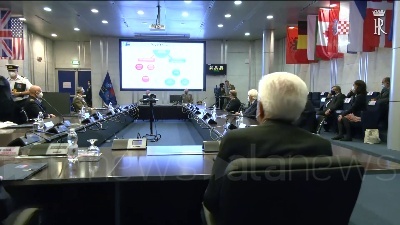 Scene from 70 anni di Nato in Italia, Mattarella visita il Comando Jfc di Napoli