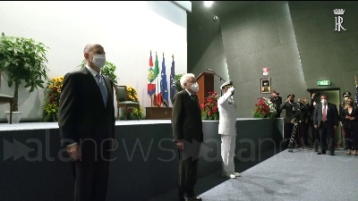 Scene from 70 anni di Nato in Italia, Mattarella visita il Comando Jfc di Napoli