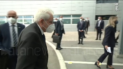 Scene from 70 anni di Nato in Italia, Mattarella visita il Comando Jfc di Napoli