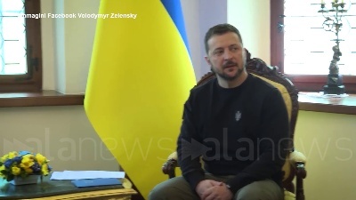 Scene from Giornata dell'Europa, Von der Leyen incontra Zelensky a Kiev