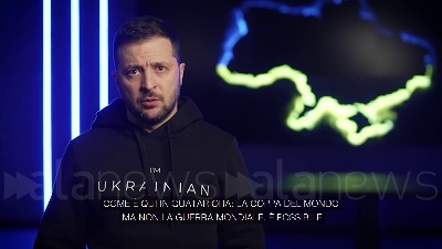Scene from Ucraina, il discorso di Zelensky per la finale dei Mondiali rifiutato dalla Fifa