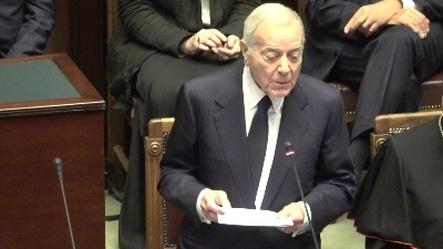 Scene from Funerali Napolitano, Letta: "Immagini chiarimento con Berlusconi lassù"