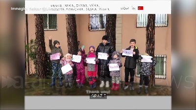 Scene from Ucraina, i bambini profughi ringraziano l'Europa per l'accoglienza