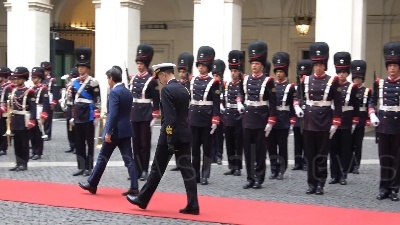 Scene from Ue, Juncker a Palazzo Chigi per il vertice con il premier Conte