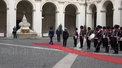 Scene from Ue, Juncker a Palazzo Chigi per il vertice con il premier Conte
