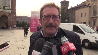 Scene from Green Pass, a Torino in centinaia protestano tra dipendenti comunali e Gtt