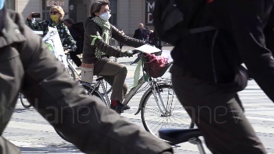 Scene from Milano, Bike Strike di Fridays for Future in Duomo: "Basta false promesse"