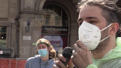 Scene from Milano, Bike Strike di Fridays for Future in Duomo: "Basta false promesse"