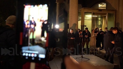 Scene from Green Pass, in centinaia al Memoriale della Shoah a Milano contro strumentalizzazione
