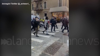 Scene from Momenti di paura a New York, auto travolge manifestanti di Black Lives Matter