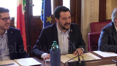 Scene from Al Viminale Salvini presiede comitato di sicurezza