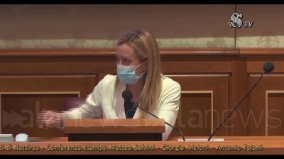 Scene from Scostamento di bilancio, Meloni: "Oggi il Governo ha cambiato idea rispetto all'ultimo voto"