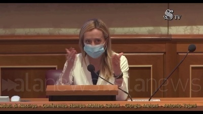 Scene from Scostamento di bilancio, Meloni: "Oggi il Governo ha cambiato idea rispetto all'ultimo voto"