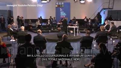 Scene from Draghi: "In Ue troppe diseguaglianze, il modello sociale non funziona"