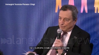 Scene from Draghi: "In Ue troppe diseguaglianze, il modello sociale non funziona"