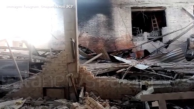 Scene from Ucraina, Mykolaiv colpita con bombe a grappolo