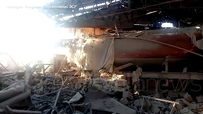 Scene from Ucraina, Mykolaiv colpita con bombe a grappolo