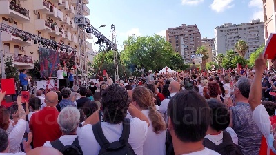 Scene from Strage Via D'Amelio, minuto di silenzio sulle note dell'inno di Mameli