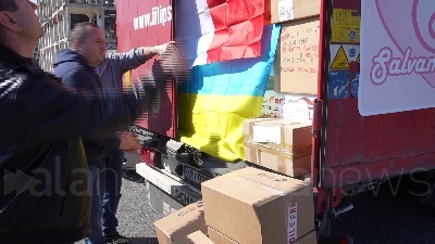 Scene from Ucraina, parte camion di aiuti targato Salvamamme