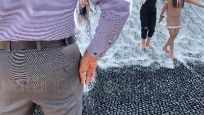 Scene from Expo Dubai 2020, lo spettacolo surreale della Water Feature