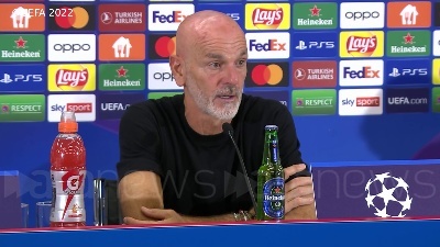Scene from Champions League, Pioli: "Prestazione discreta ma per vincere doveva essere ottima"