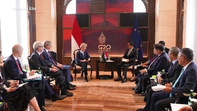 Scene from G20, von der Leyen a Bali per il vertice